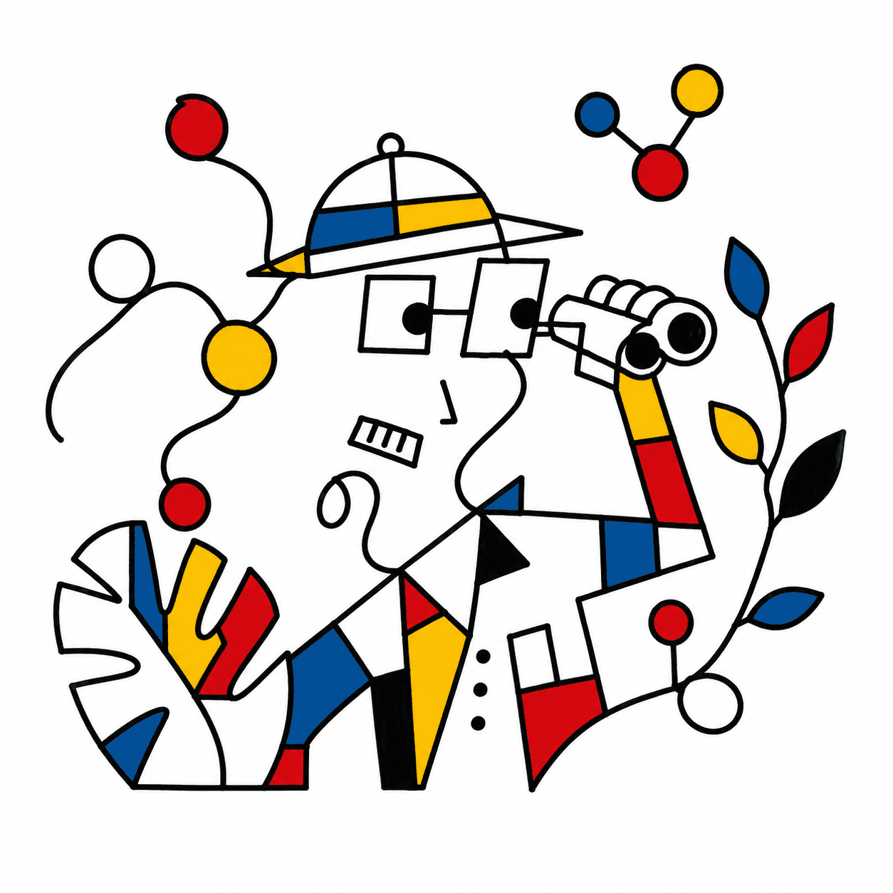 Geometric explorer artwork from The Explorers Series