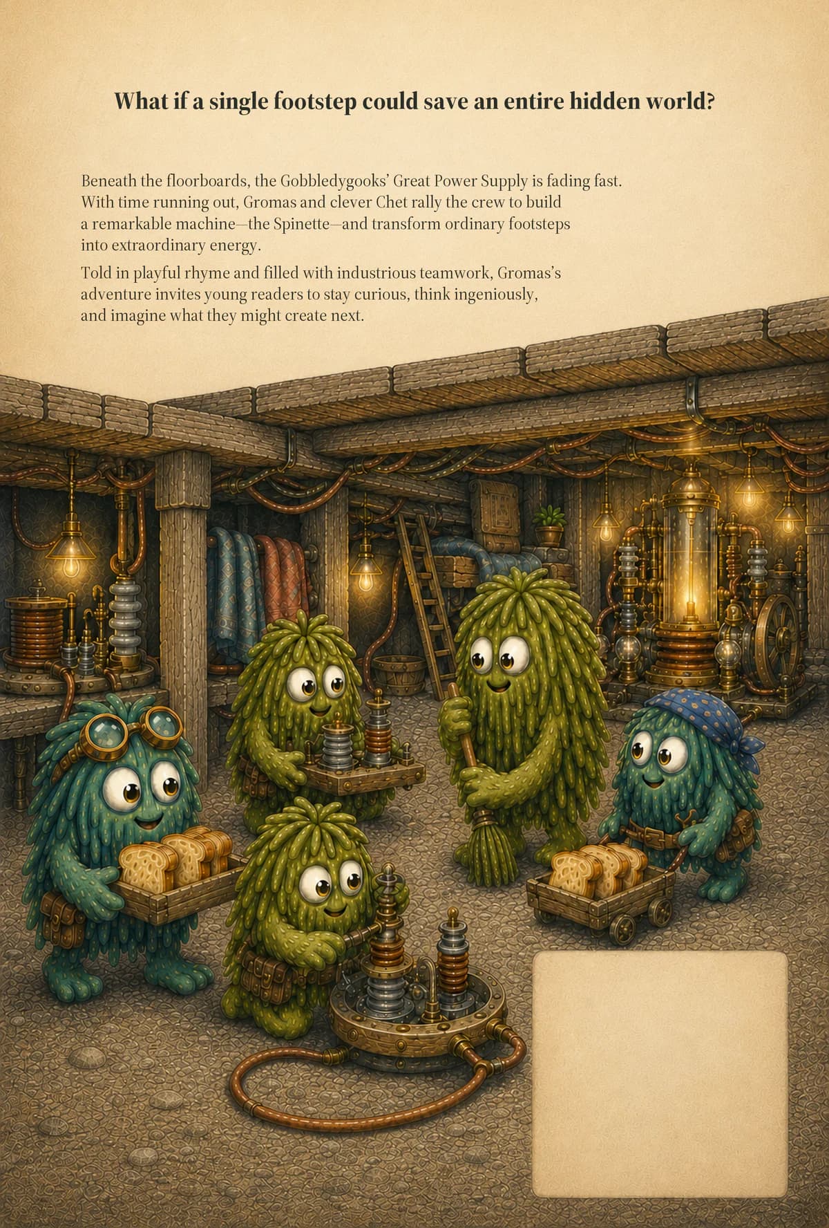 Back cover of Gromas and the Gobbledygooks
